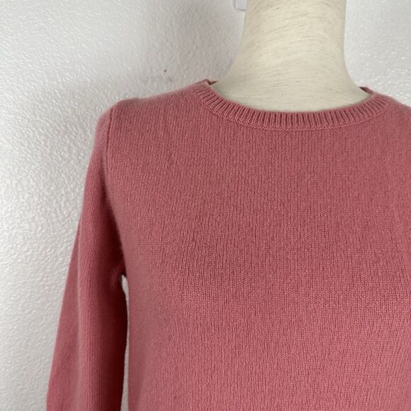 J Crew Wool Cashmere Sweater Women XXS Pink Soft Crew Neck Preppy - Picture 2 of 13